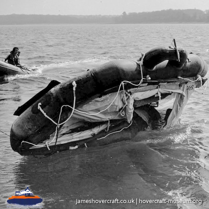 AP1-88 hovercraft with SAS undergoing lifeboat trials -   (submitted by The <a href='http://www.hovercraft-museum.org/' target='_blank'>Hovercraft Museum Trust</a>).